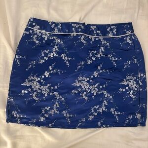 Forever 21 Blue Floral Mini Skirt